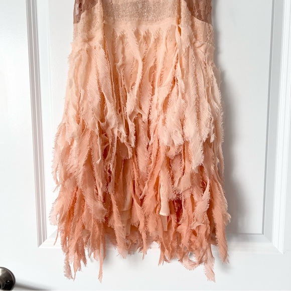 FREE PEOPLE Peach Ombre Chiffon & Lace Slip Dress - Picture 8 of 8